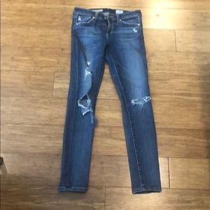 AG distressed skinny jeans